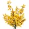 13" Yellow Forsythia in Clear Glass Vase by Ashland®